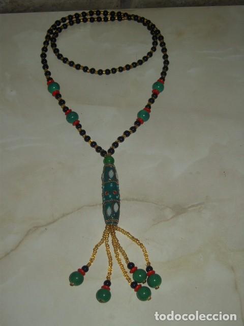 Joyeria: COLLAR DE OBSIDIANA LARGO CON PIEZA DE CRISTAL DE MURANO. - Foto 2