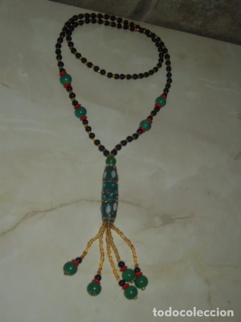 Joyeria: COLLAR DE OBSIDIANA LARGO CON PIEZA DE CRISTAL DE MURANO. - Foto 3
