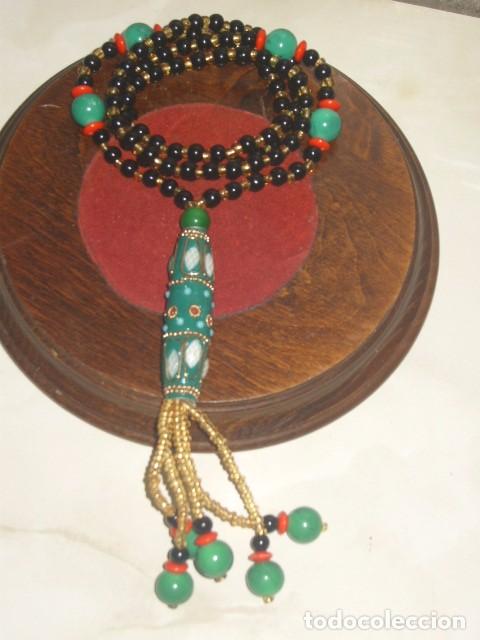 Joyeria: COLLAR DE OBSIDIANA LARGO CON PIEZA DE CRISTAL DE MURANO. - Foto 4