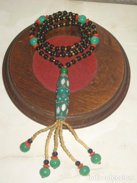 Joyeria: COLLAR DE OBSIDIANA LARGO CON PIEZA DE CRISTAL DE MURANO. - Foto 5