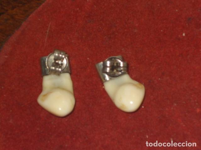 Joyeria: PENDIENTES MOLARES DE CIERVO.A&Ntilde;OS 30 -40. - Foto 4