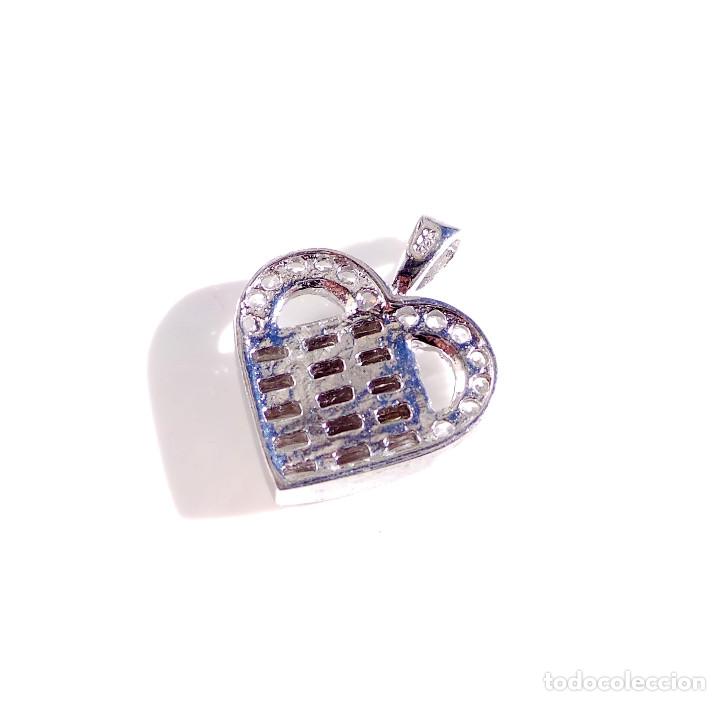 Joyeria: COLGANTE DE PLATA CON MARCA DE 925 EN FORMA DE CORAZ&Oacute;N Y PIEDRAS - Foto 3