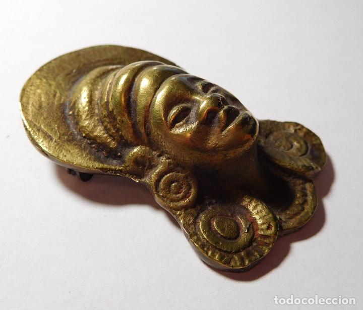 Joyeria: BROCHE ANTIGUO DE BRONCE MUJER AFRICANA - Foto 2