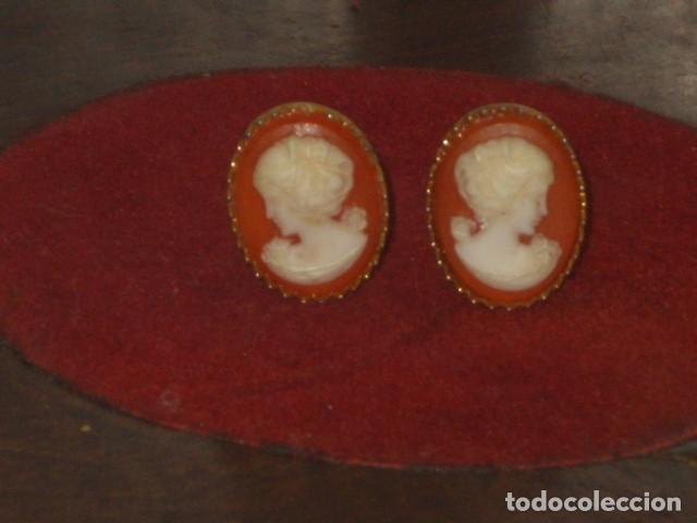 Joyeria: PENDIENTES CAMAFEOS.VINTAGE. - Foto 2