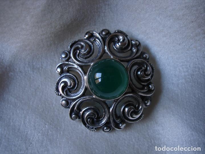 Joyeria: BROCHE DE PLATA RECORTADA Y CRISOFASA - Foto 4