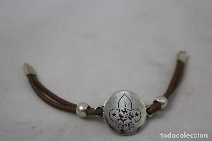 Joyeria: pulsera en plata de ley y piel - Foto 1