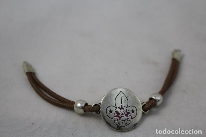 Joyeria: pulsera en plata de ley y piel - Foto 2