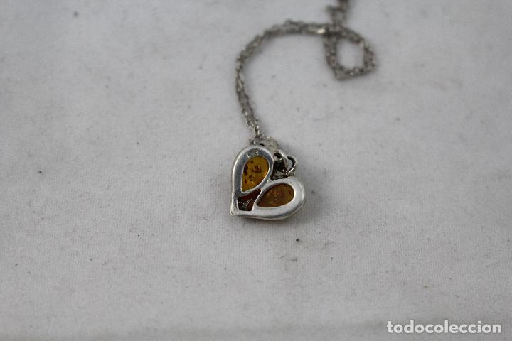 Joyeria: colgante y cadena en plata de ley con ambar - Foto 3