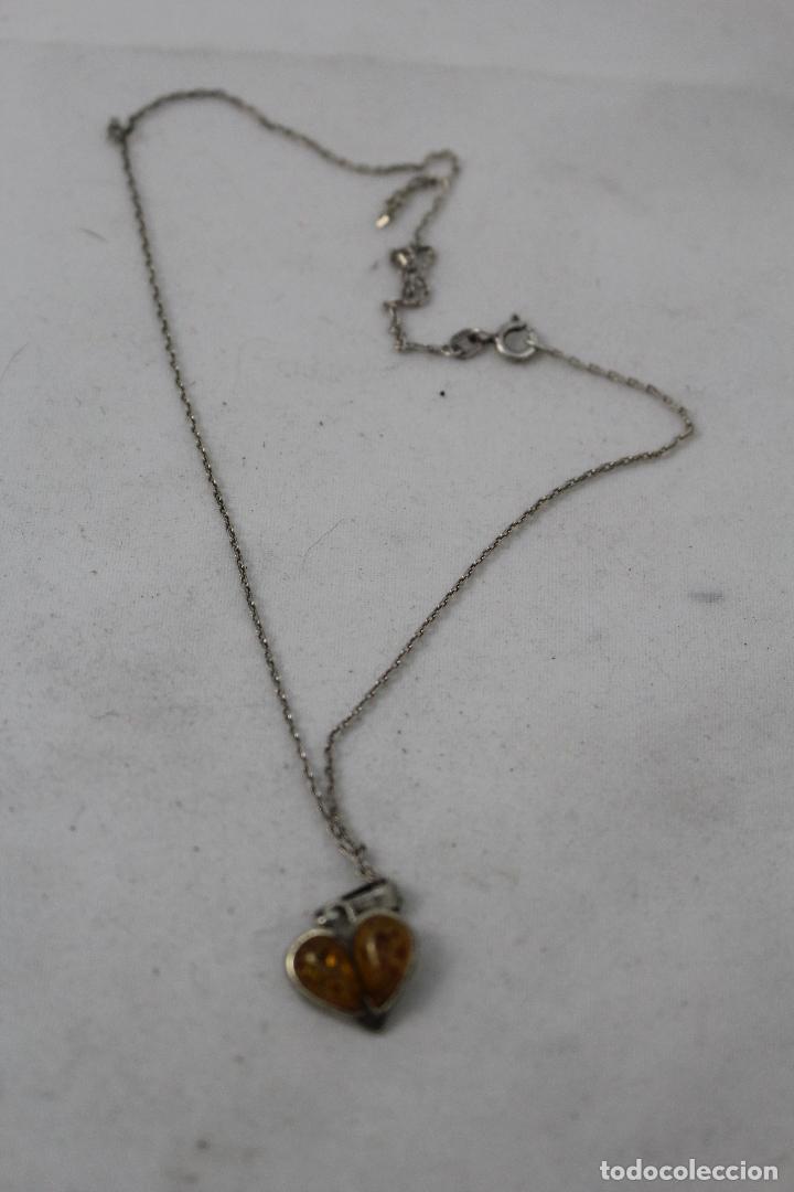 Joyeria: colgante y cadena en plata de ley con ambar - Foto 5