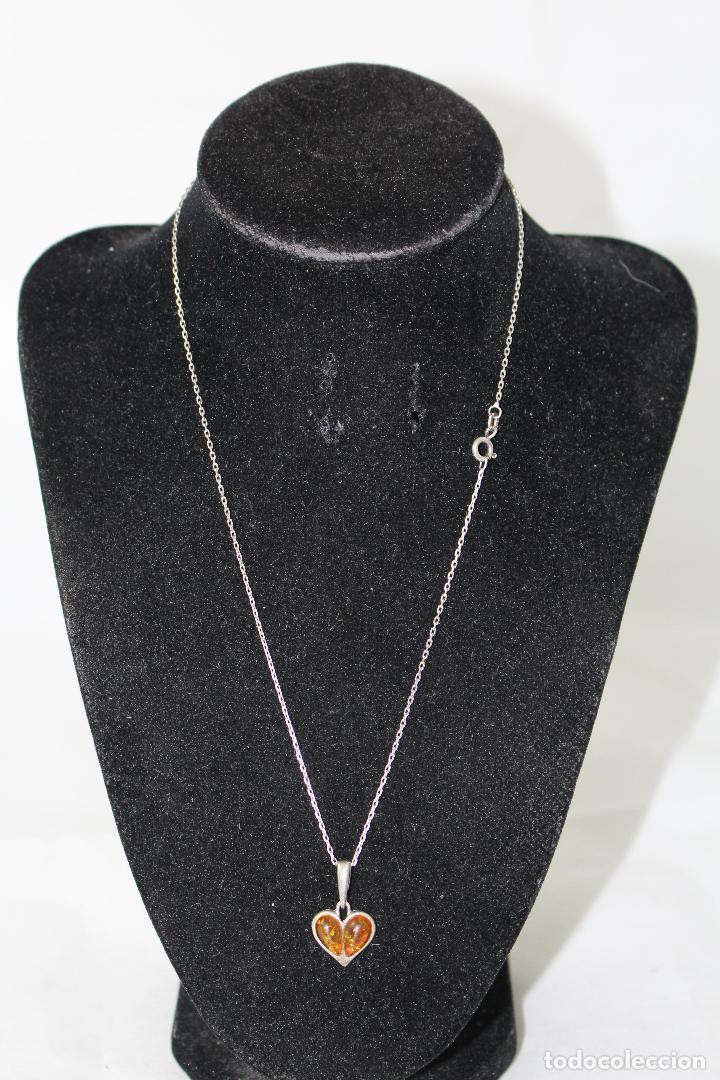 Joyeria: colgante y cadena en plata de ley con ambar - Foto 8