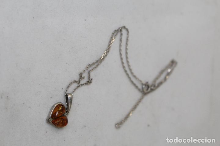 Joyeria: colgante y cadena en plata de ley con ambar - Foto 9