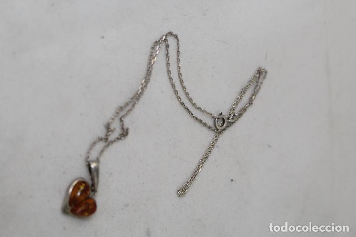Joyeria: colgante y cadena en plata de ley con ambar - Foto 11