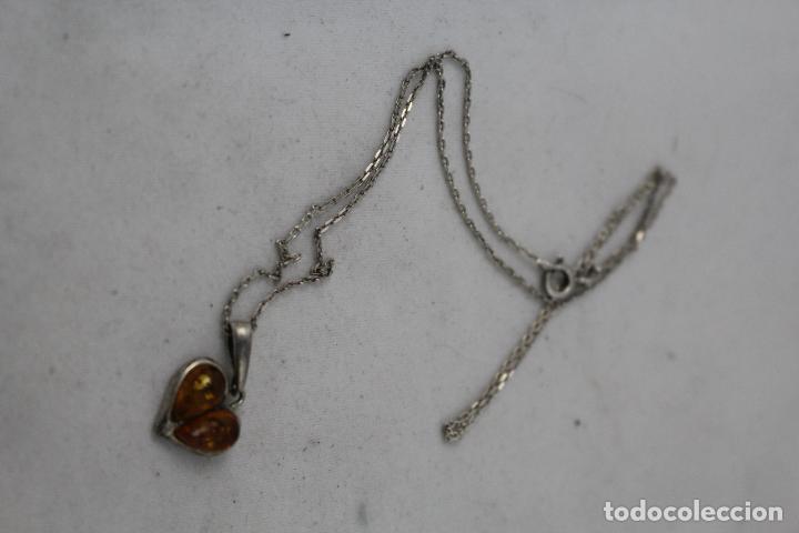 Joyeria: colgante y cadena en plata de ley con ambar - Foto 12