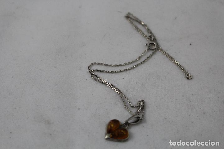 Joyeria: colgante y cadena en plata de ley con ambar - Foto 13