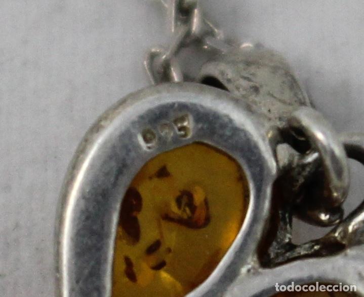 Joyeria: colgante y cadena en plata de ley con ambar - Foto 14