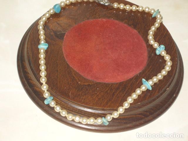 Joyeria: COLLAR DE PERLAS Y TURQUESA.A&Ntilde;OS 70. - Foto 1