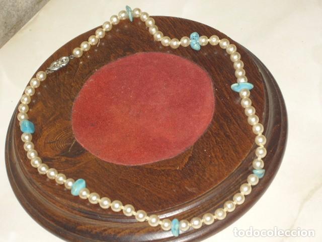 Joyeria: COLLAR DE PERLAS Y TURQUESA.A&Ntilde;OS 70. - Foto 2