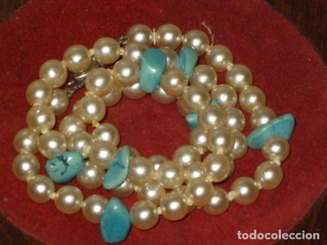 Joyeria: COLLAR DE PERLAS Y TURQUESA.A&Ntilde;OS 70. - Foto 4