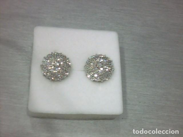 Joyeria: pendientes oro blanco 18 kl y diamantes - Foto 2