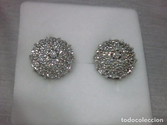 Joyeria: pendientes oro blanco 18 kl y diamantes - Foto 3