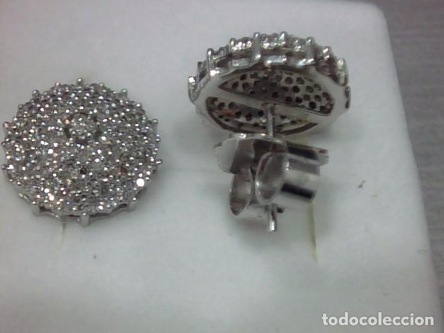 Joyeria: pendientes oro blanco 18 kl y diamantes - Foto 5