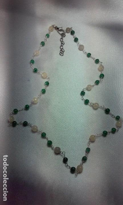 Joyeria: COLLAR PLATA CON CUENTAS DE AGATA Y JADE - Foto 1
