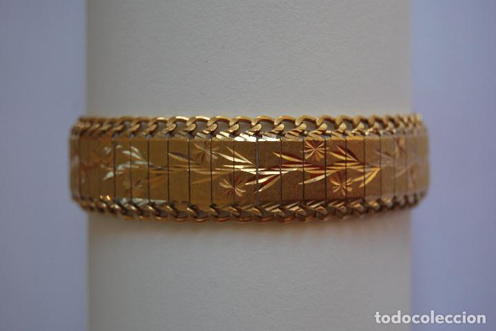 Joyeria: Pulsera de oro de 18 Kt con dise&ntilde;o floral - Foto 2