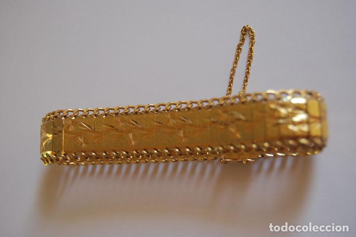 Joyeria: Pulsera de oro de 18 Kt con dise&ntilde;o floral - Foto 6