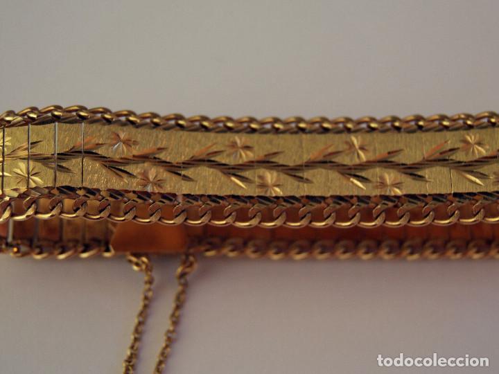 Joyeria: Pulsera de oro de 18 Kt con dise&ntilde;o floral - Foto 7