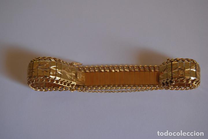 Joyeria: Pulsera de oro de 18 Kt con dise&ntilde;o floral - Foto 8