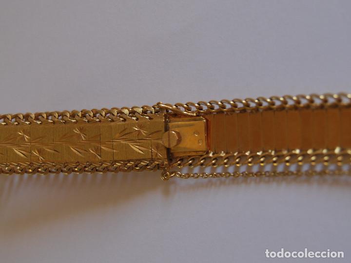 Joyeria: Pulsera de oro de 18 Kt con dise&ntilde;o floral - Foto 9