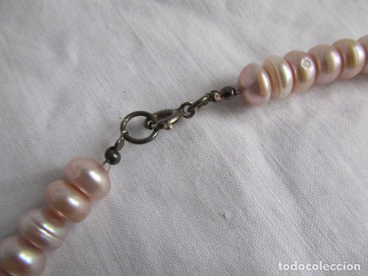 Joyeria: Collar de perlas de agua dulce Broche plata 925 - Foto 3