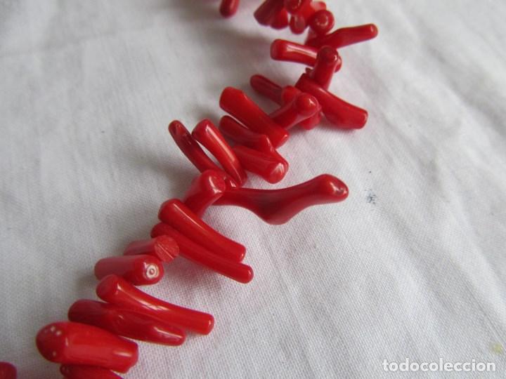 Joyeria: Collar de coral rojo Broche ba&ntilde;ado en plata - Foto 4