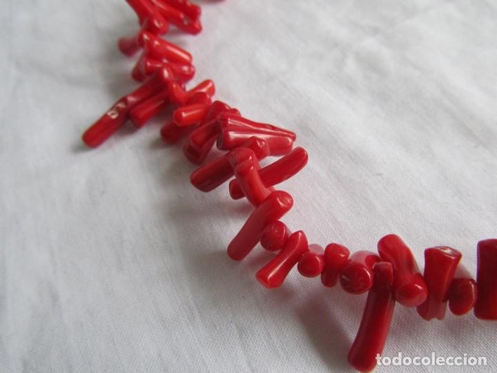 Joyeria: Collar de coral rojo Broche ba&ntilde;ado en plata - Foto 6