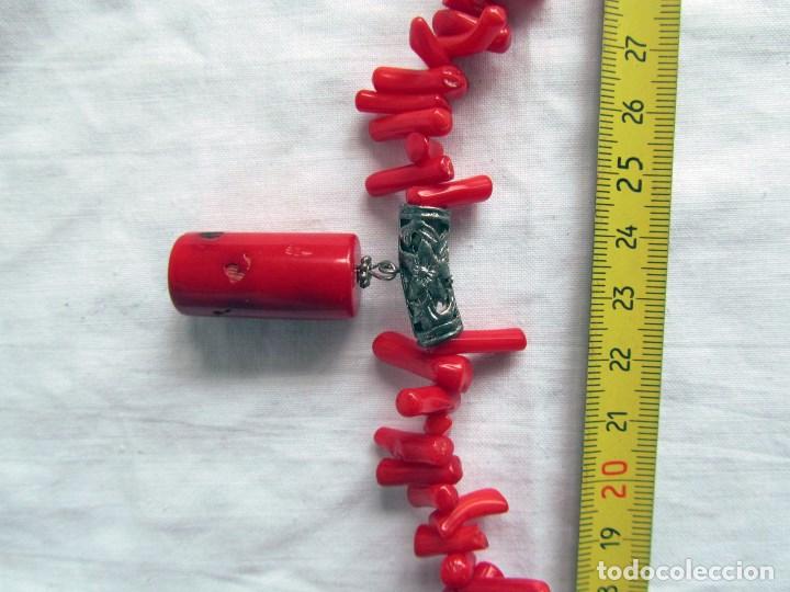 Joyeria: Collar de coral rojo Broche ba&ntilde;ado en plata - Foto 11