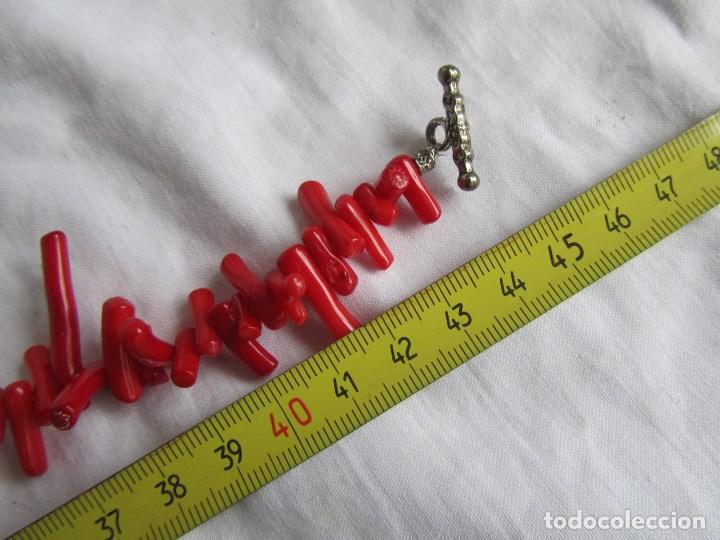 Joyeria: Collar de coral rojo Broche ba&ntilde;ado en plata - Foto 12