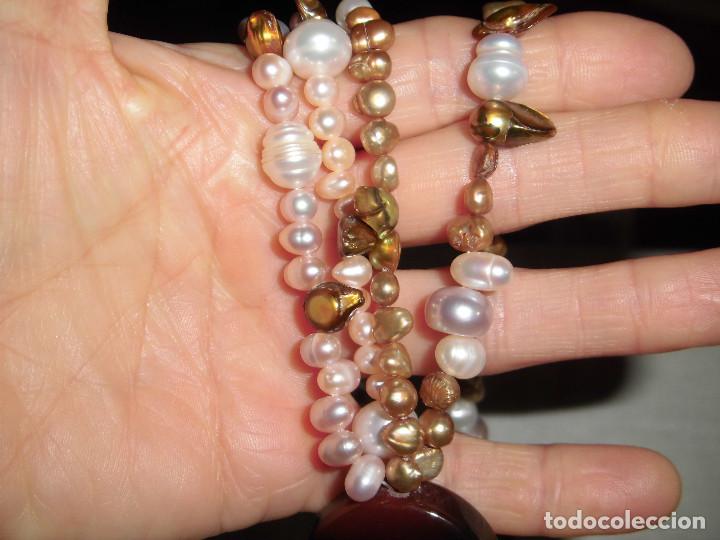 Joyeria: BONITO COLLAR DE PERLAS CON PIEDRA EN EL CENTRO - Foto 6