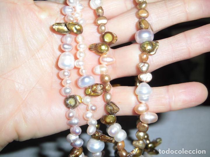 Joyeria: BONITO COLLAR DE PERLAS CON PIEDRA EN EL CENTRO - Foto 7