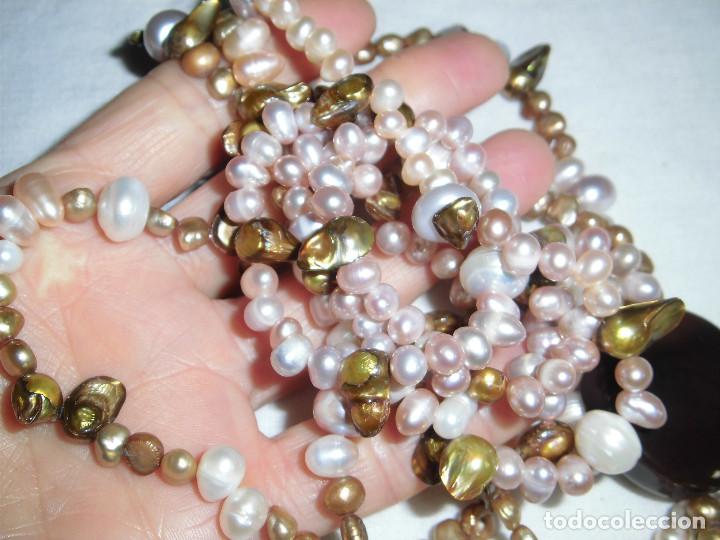 Joyeria: BONITO COLLAR DE PERLAS CON PIEDRA EN EL CENTRO - Foto 8