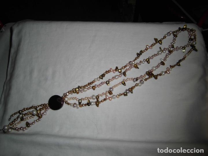 Joyeria: BONITO COLLAR DE PERLAS CON PIEDRA EN EL CENTRO - Foto 9