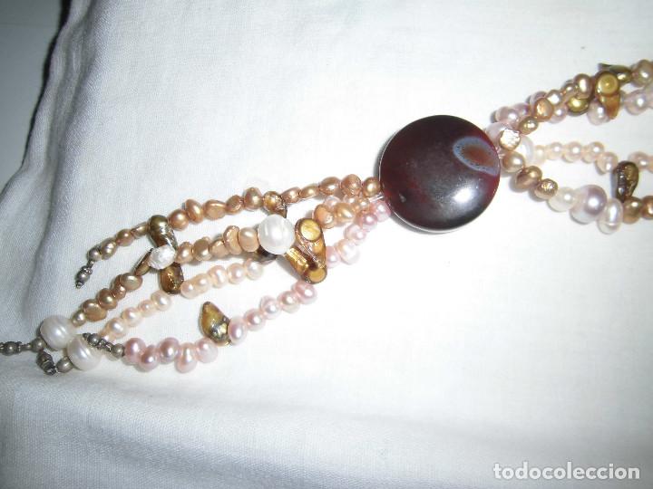 Joyeria: BONITO COLLAR DE PERLAS CON PIEDRA EN EL CENTRO - Foto 10