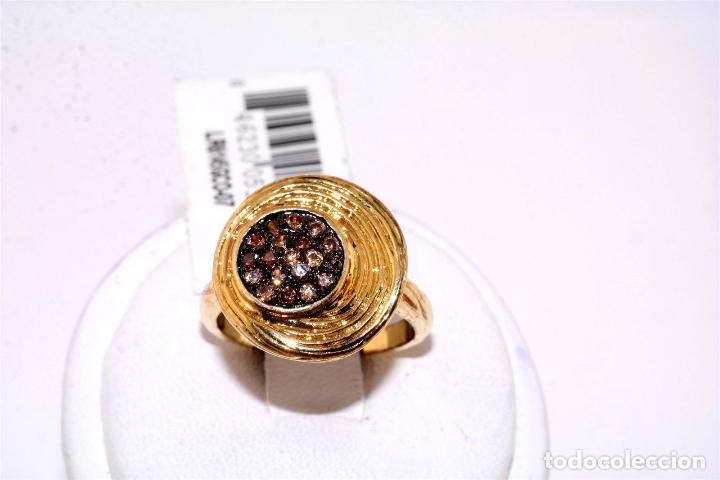 Joyeria: ANILLO DE ORO LLENADO Y CIRCON MARRON - Foto 1
