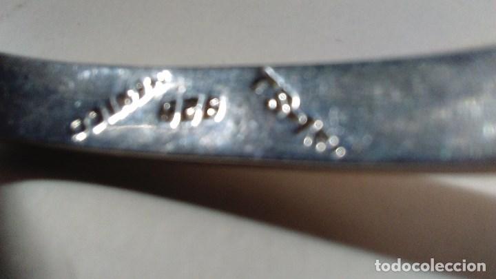 Joyeria: Pulsera de plata ovalada  rigida con incrustaciones en piedra azul - Foto 12