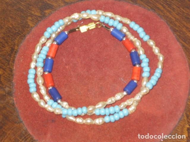 Joyeria: COLLAR DE PERLAS DE RIO Y OPALINA AZUL. - Foto 6
