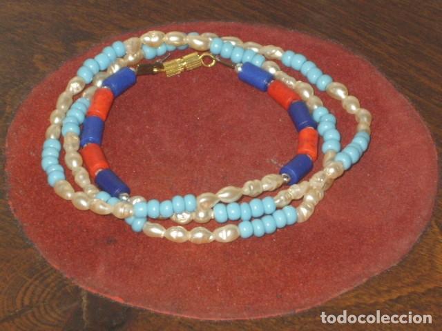 Joyeria: COLLAR DE PERLAS DE RIO Y OPALINA AZUL. - Foto 7