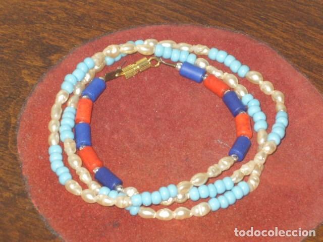 Joyeria: COLLAR DE PERLAS DE RIO Y OPALINA AZUL. - Foto 8
