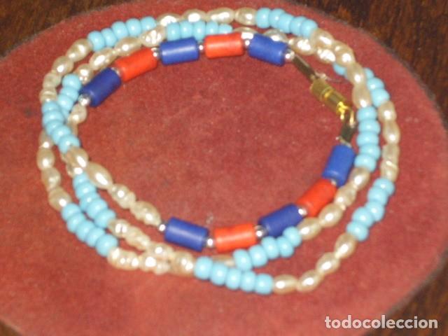 Joyeria: COLLAR DE PERLAS DE RIO Y OPALINA AZUL. - Foto 10