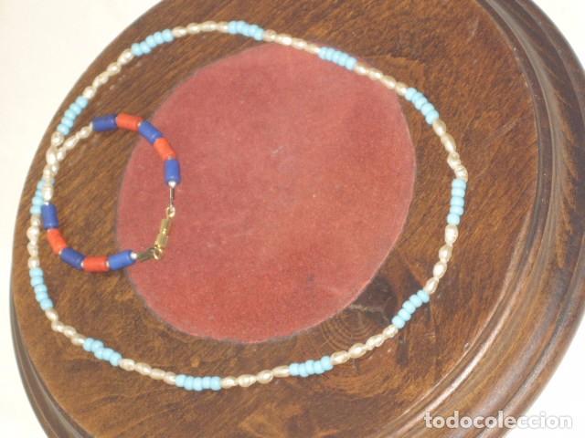 Joyeria: COLLAR DE PERLAS DE RIO Y OPALINA AZUL. - Foto 11