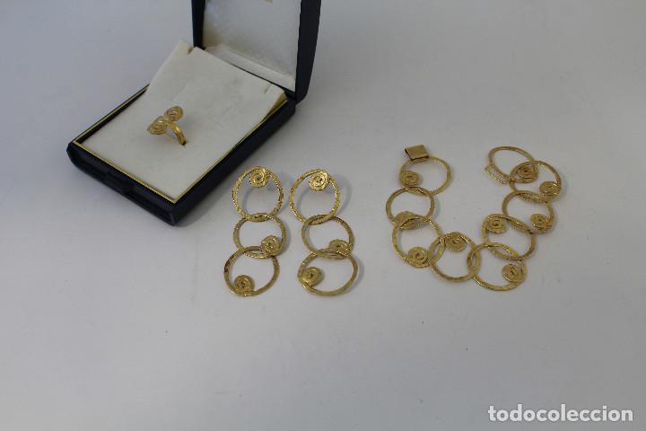 Joyeria: aderezo en plata de ley chapado en oro - Foto 1