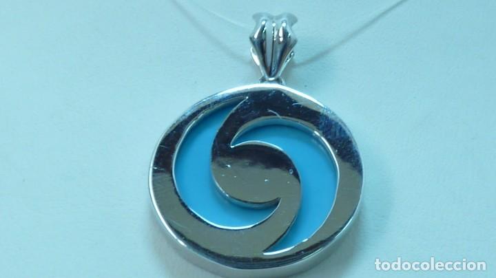 Joyeria: COLGANTE CON TURQUESA EN PLATA DE LEY (925MM). - Foto 1